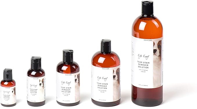 Eye Envy Tear Stain Remover Solution for Dogs. Gentle, Natural, Safe. Cleans Tear Stains. Recommended by AKC Breeders, Handlers, Groomers. 8 oz. Made in USA