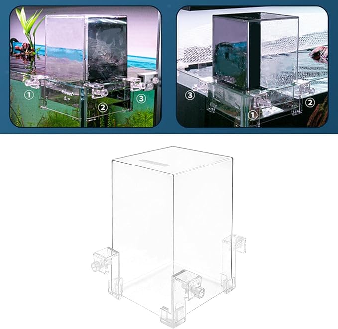 Hifybaty Negative Pressure Fish Tank - Clear Fish Elevator Water Auto-Refill Vacuum Suspended Fish Tank Water Level Maintenance, Increase Fish Activity Area, Aquarium Decoration
