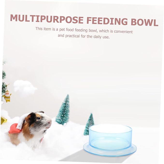2Pcs Plastic Pet Water Bowl and Multi-Function Hamster Food Holder Anti-tip Reptile Dish for Pets Like Guinea Pigs Rabbits Chinchillas and Hamsters Practical and Cage Feeder