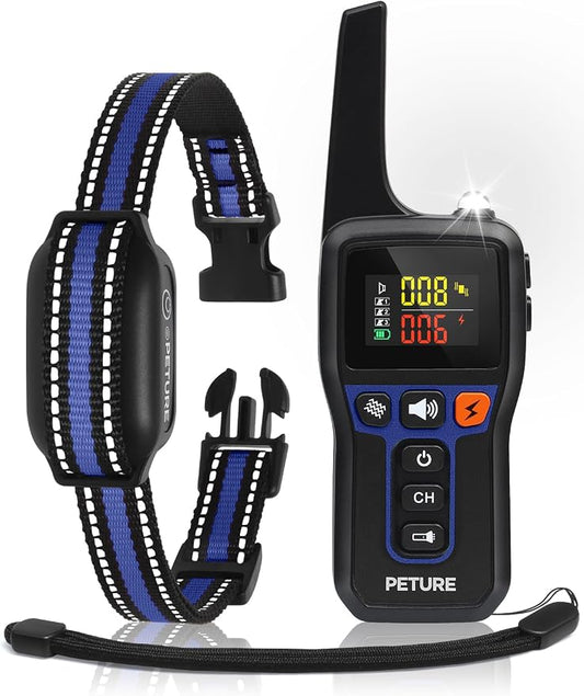 Bark Shock Collar for Dogs, 3300Ft 2-in-1 Bark and Training Collar Combo with Beep, Vibration, Static & Auto Mode, IPX7 Waterproof Automatic Bark Collar for Small Medium Large Dogs (7-120lbs)