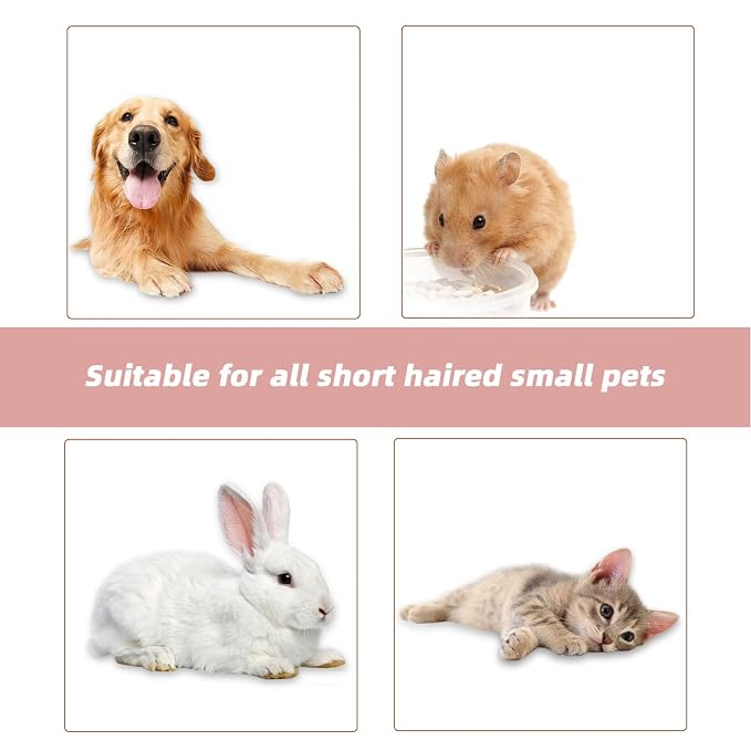 Bunny Brush Grooming Kit – Rabbit Deshedding Comb & Silicone Massage Brush for Shedding, Detangling & Fur Removal – Essential Small Animal Grooming Tools for Rabbits, Cats, Guinea Pigs, Chinchillas