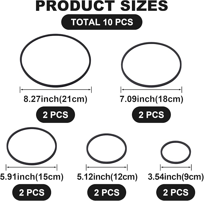 PAGOW 10pcs Fish Feeding Rings Set, Floating Aquarium Plant Corral, Round Fish Feeder Rings for Fish Tank, Floating Plant Ring, Fish Tank Aquarium Accessories for Betta (Black)