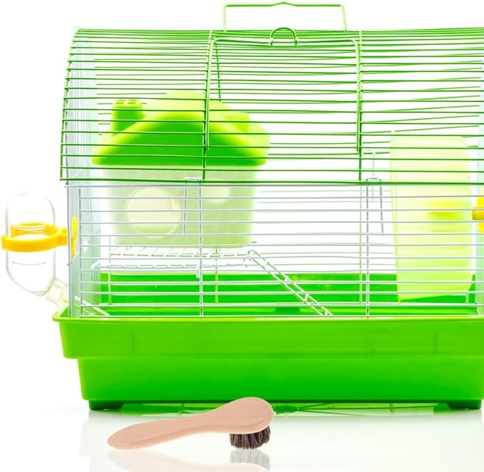 VANZACK 2-Pack Soft Bristle Pet Bath Brushes with Ergonomic Wooden Handles for Hamsters Guinea Pigs Rabbits Small Animal Grooming and Bathing Care
