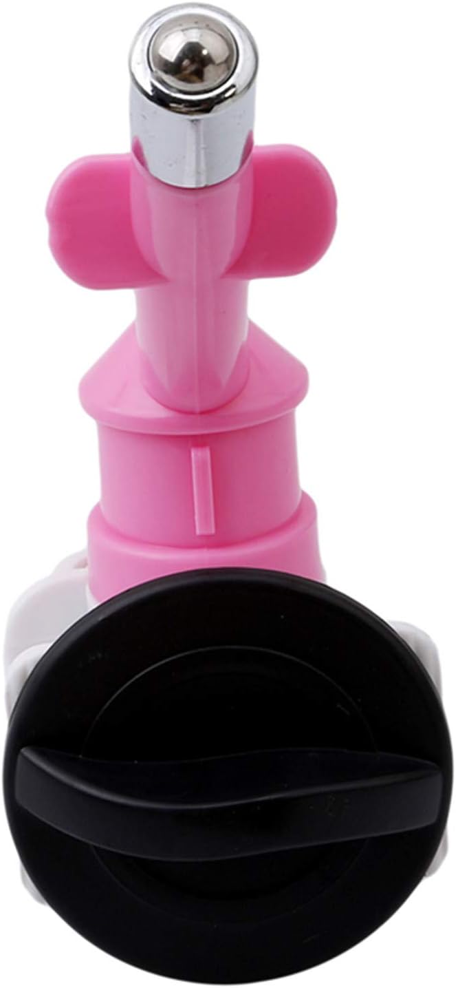 Sevenfly 1Pcs Pet Water Dispenser Nozzle Dogs Cats Water Feeder Nozzle No-Drip Water Dispenser Fountain Bottle Head Anti-Leaking Pet Hanging Drinking Nozzle, Pink