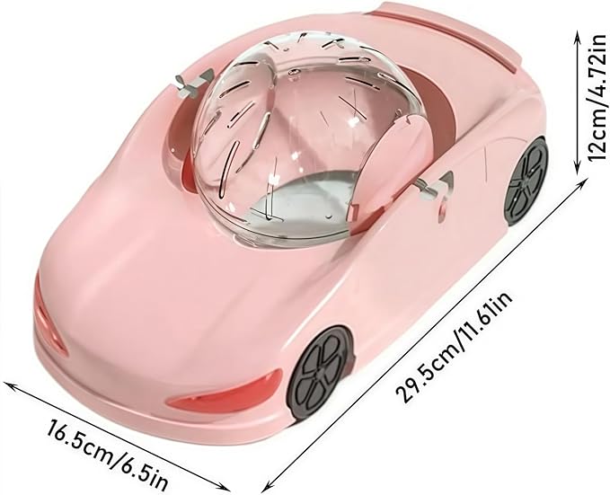 Hamster Car Novelty Wheel Running Ball Funny Exercise Toys for Small Animal Rat Chinchillas Ferrets Sugar Gliders (Pink)