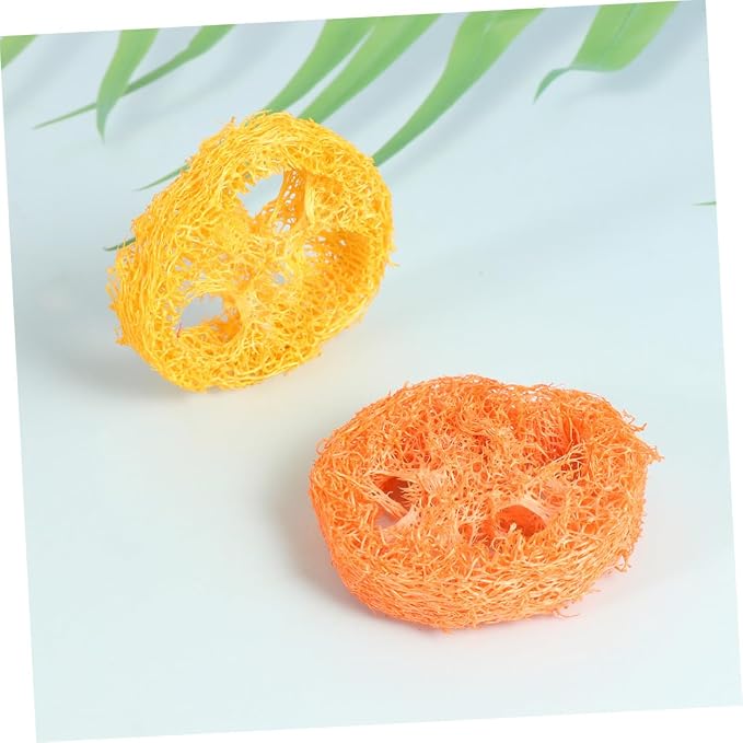 COLLBATH 6 Pcs Large Hamster Loofah Chew Lotus Root Slice Shape Pet Chewing for Rabbits and Small Animals Natural Molar Care Tools for Teeth Cleaning and Oral Health Random Color