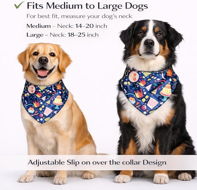Luxury Satin Dog Bandana – Slip-On Collar Style, Premium Pet Scarf for Medium, Large & XL Dogs – Special Occasion Accessory (Collar Not Included) (Medium - Extra Large, Pudding)