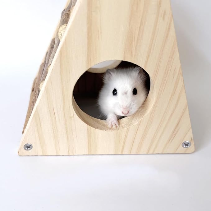 Hamster Hideout- Small Animal Bed Hut House Habitats, Cage Decor for Mice Gerbils