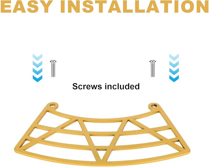 Bird Perch Extender for Smart Feeders, 18.5x10cm/7.28x3.9in Durable Fan Shaped Metal Perch Extender Accessories with Screws Attracts More Birds & Improves Camera View