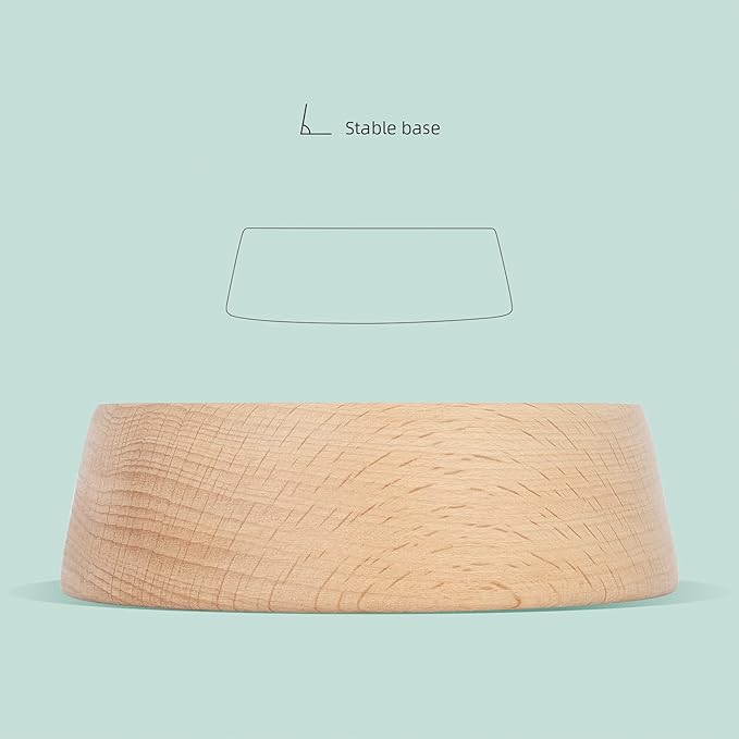 Niteangel Wooden Hamster Feeding Bowl - Small Animal Food Dish for Dwarf Syrian Hamsters Gerbils Mice Degus or Other Similar-Sized Small Pets (Hammy Pattern, for Dwarf)