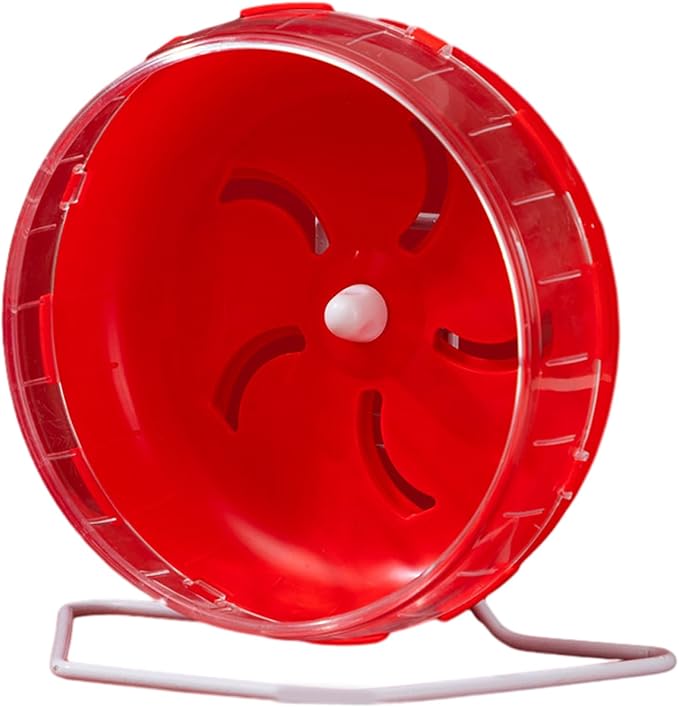 Hamster Wheel Cage Toy Running Wheel for Small Animal Playful Exercise Wheel Pet Habitat Decor for Hedgehogs Chinchillas Hamster Wheel, China red-21.5cm