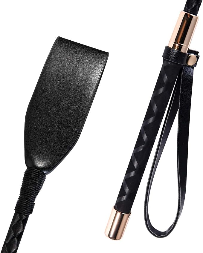 OBTANIM 18 Inch Riding Crop PU Leather Horse Whip Crop for Equestrian Horses