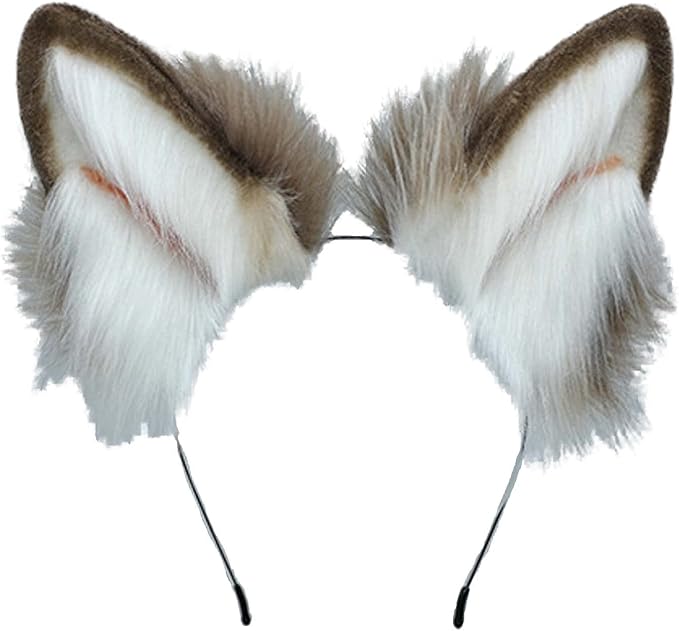 Faylay Women Dog Ear Headband Furry Animal Ear Hair Accessories