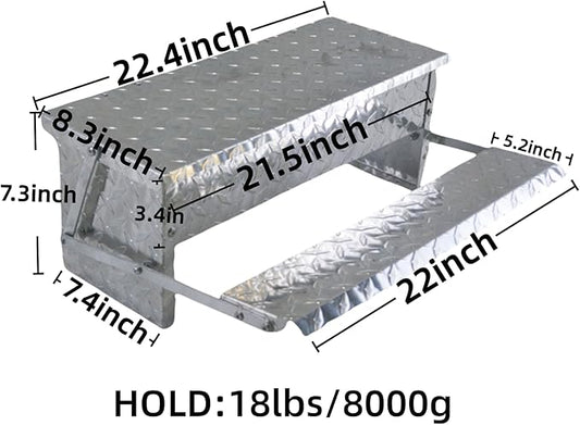 Treadle Large Poultry Feeders Aluminium Automatic Chicken Feeder No Waste Rat Proof Trough with Weatherproof Lid for Duck Fowl 18 lbs Capacity