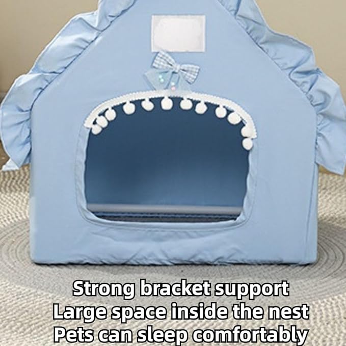 Bunny Tent Guinea Pig House Bed Cozy Hamster Cave Large Hideout for Dwarf Rabbits Hedgehog Bearded Dragon Nest Hamster Cage Accessories (Pink)