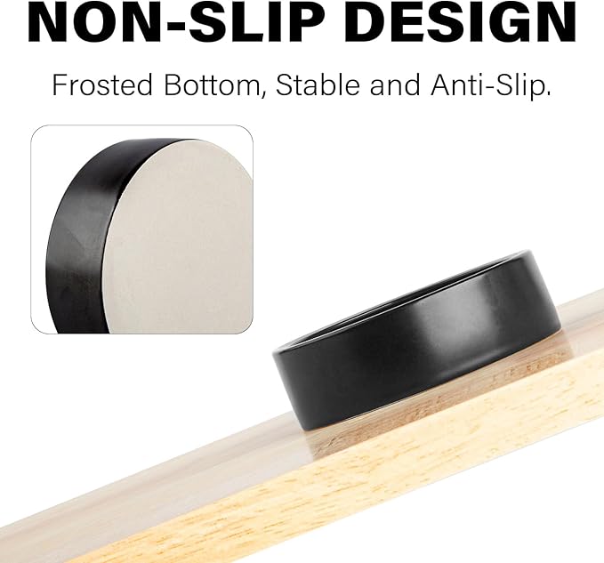 2 Pack Ceramic Bowls for Syrian Hamster & Hedgehog, 3.9" Diameter, Shallow Chew-Proof Dish, Non-Slip Base, Easy to Clean (White + Black)