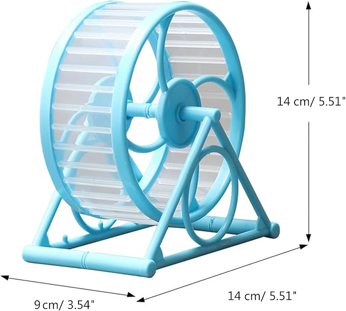 Pet Hamster Exercise Wheel with Stand - Playing Supplies Cage Toy for Gerbils - Jogging Toy - Small, Yellow