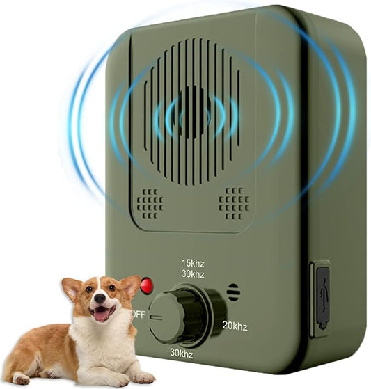 Anti Barking Device, Dog Barking Control Device for Dogs, Dog Barking Deterrent Devices, Ultrasonic Dog Barking Silencer for All Dogs Indoor Outdoor, Bark Box Stop Dog from Barking (Green)