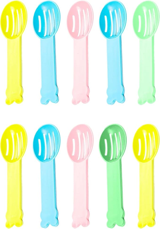 10pcs Hamster Scooter Plastic Garbage Shovel Sieve Hamster Sand Shovel pet Cleaning Tool Small pet Urine Sand Shovel Cleaning Shovel Supplies pet Bath Spoon（mixcolor）