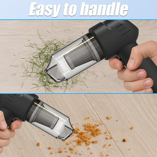 Guinea Pig Handheld Vacuum Cleaner Cage, Guinea Pig cage Cleaner, Rabbit Poop Vacuum, for Lightweight Cleanup of Guinea Pig, Rabbit, Hamster, Chinchilla, Reptile, Bird（Black）