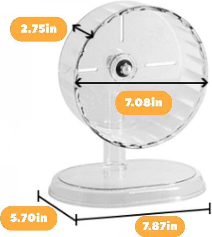 Silent Hamster-Wheel 7.1 Inch, Nonslip Spinning-Wheel, Exercise Hamster-Toys Platform for Hamster Cage Rat Cage Mouse Cage Small Pet Accessories for Hedgehog Gerbil Chinchilla Guinea Pig