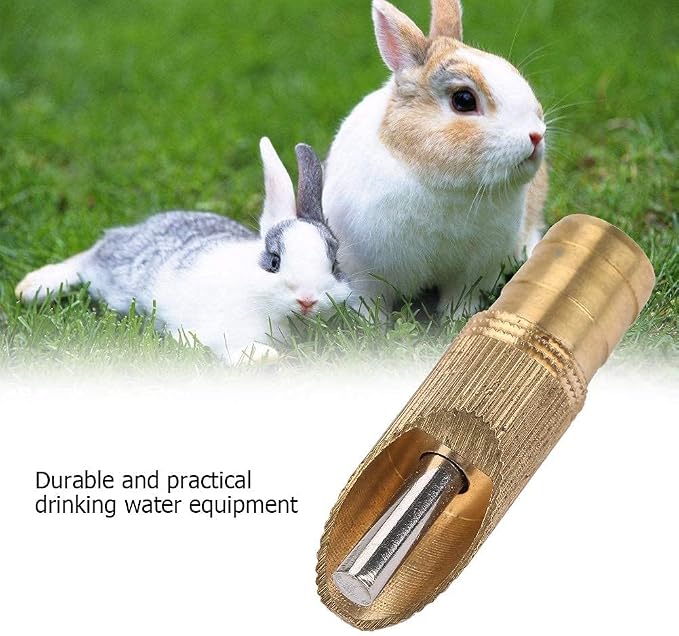 10Pcs Automatic Rabbit Water Feeder, Stainless Steel Nipple Waterer for Rabbit Bunny(#1)