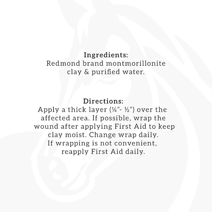 REDMOND First Aid All Natural Hydrated Clay for Horses, 8 Ounce Tube