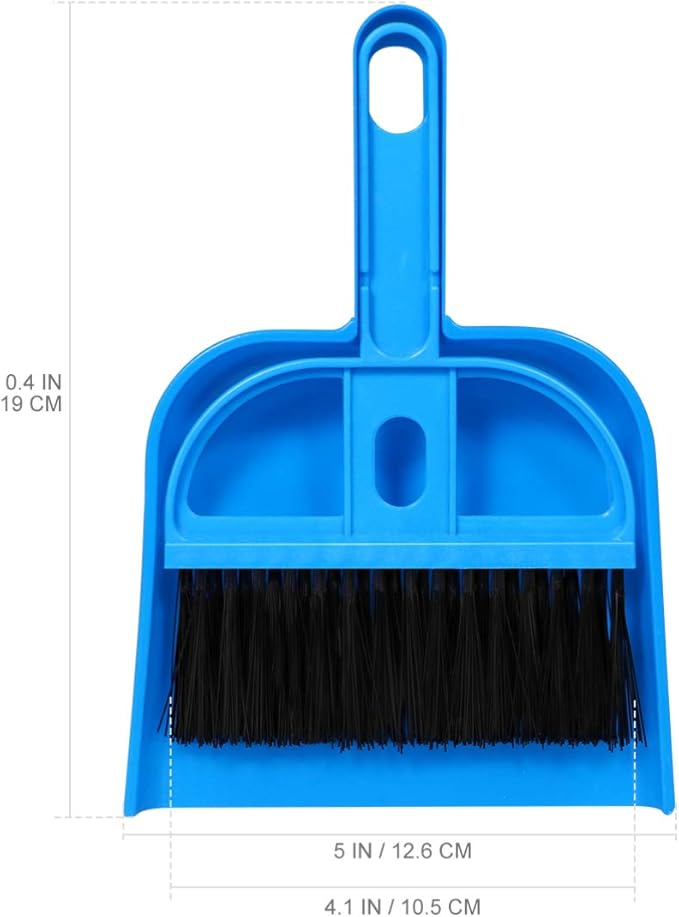 POPETPOP Mini Broom and Dustpan Set - Cage Cleaner for Guinea Pigs, Hedgehogs, Hamsters, Chinchillas, Rabbits, Reptiles - Guinea Pig Cage Cleaner Desk Cleaning Brush (Random Color)