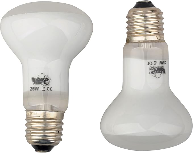 LUCKY HERP Reptile Basking Spot Lamp,Daylight Heat Bulb,2-Pack (25W)