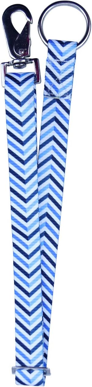 Derby Originals Heavy Duty Adjustable 30” Nylon Hanging Bucket Straps for Water and Feed Buckets - Available in 16 Colors and Patterns (Blue Chevron)