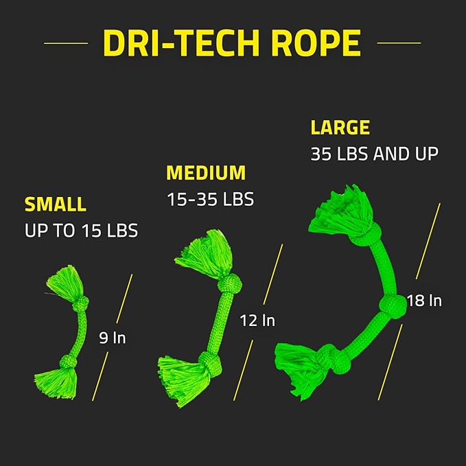 Playology Dog Toys | Dri-Tech Rope Tug of War Dog Toy for Tough Chewers | Sweet Potato Scented Medium Tug Rope Toys for Dogs