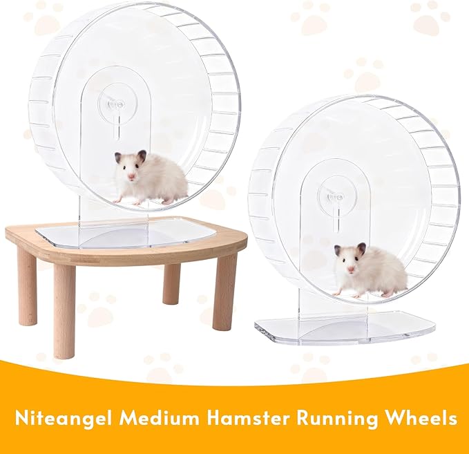 Hamster Wheel Platform, Hamsters Wheel Platform Compatible with Medium Hamsters Running Wheels Featuring Raised Edges for Enhanced Stability