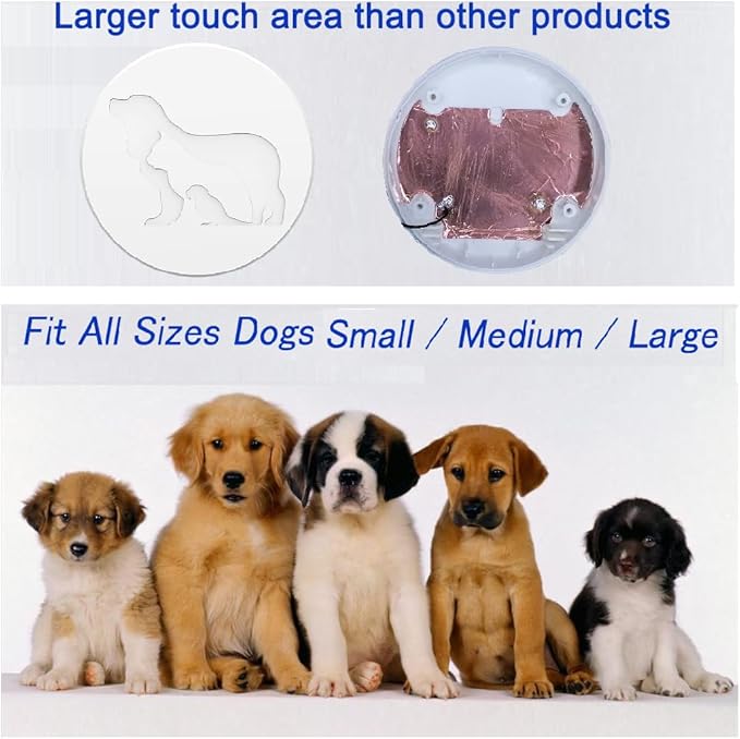 Dog Door Bell, Dog Bells to Go Outside, Dog Doorbell for Potty Training, Door Bell for Dogs with Waterproof Large Touch Area Button,Long Range, 58 Chimes (White, 1 Receiver 1 Transmitter)