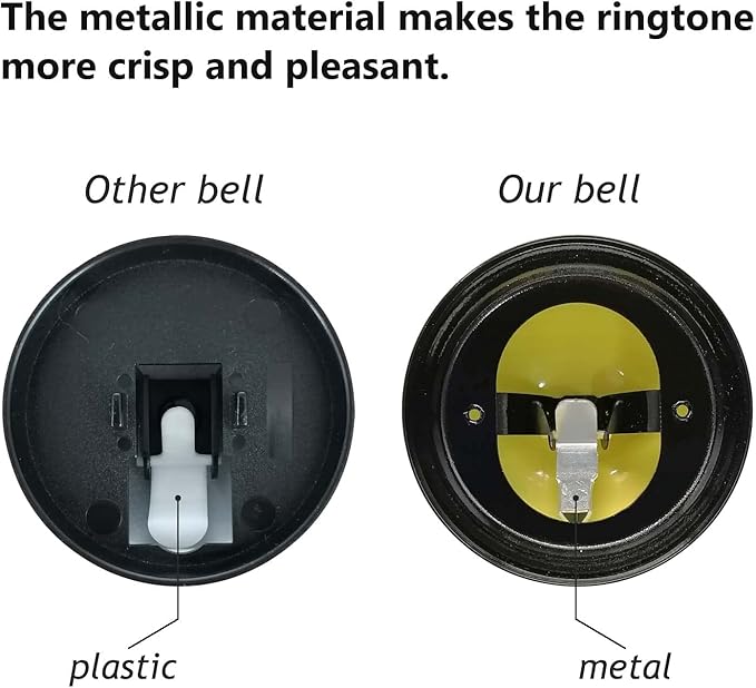 2 Pack Call Bell, 3.35" Diameter Metal Bell, Service Bell for Desk, Hotels, School, Restaurant, Smile Yellow