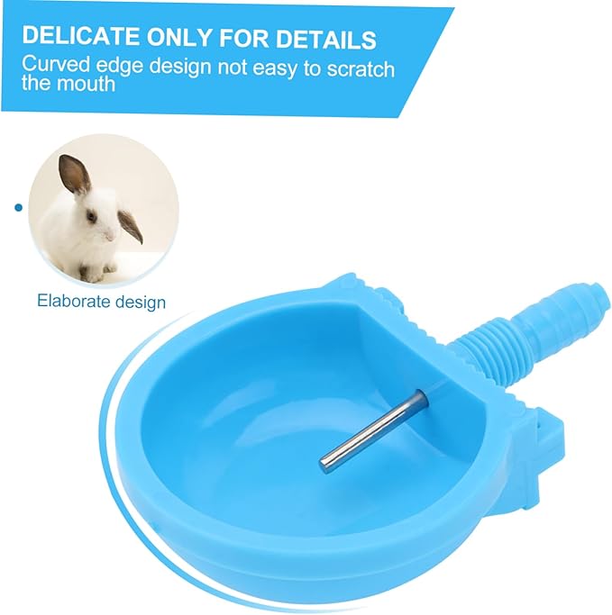 Happyyami Automatic Drinking Bowl for Rabbits Ferrets and Other Small Animals 5-Piece Set Food-Grade Material Leak-Proof Design for Indoor and Outdoor Use