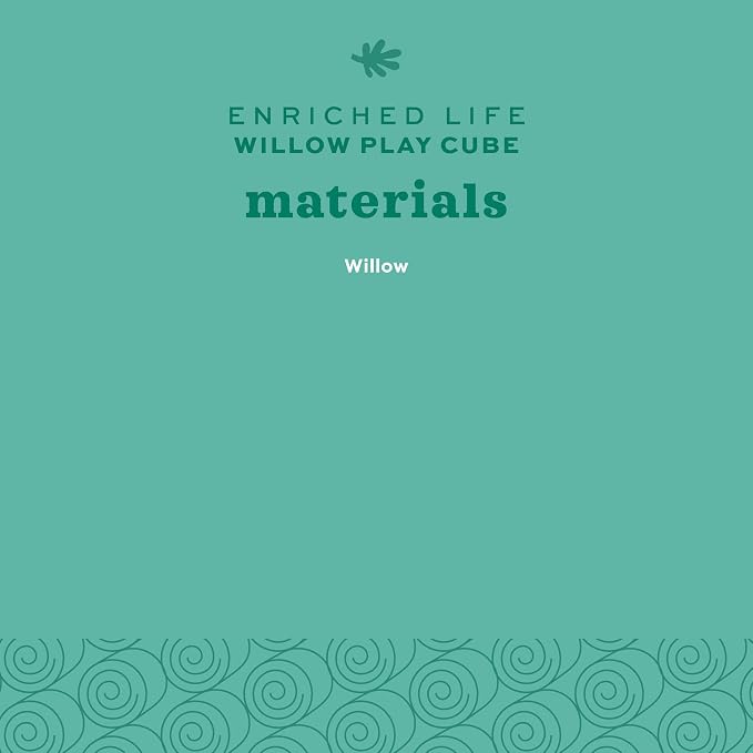 Oxbow Enriched Life Willow Play Cube, All Natural Enrichment for Rabbits, Guinea Pigs, Rats, and Hamsters, Supports Healthy Teeth and Play Instincts, Safe Chew Accessory for Cages and Play Areas