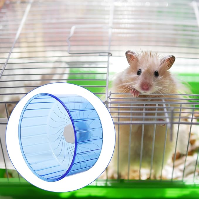 MERRYHAPY Silent Hamster Wheel 5.51In Running Wheel for Small Pets Hamster Guinea Pig Gerbil Chinchilla Cage Toy with Low Noise Design