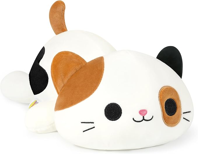 Onsoyours Original Calico Cat Plush Kitty Plushies Toy Kitten Stuffed Animal Soft Pillow Kawaii Little Ultrasoft Plushie Gift for Kids(Calico Cat, 9")