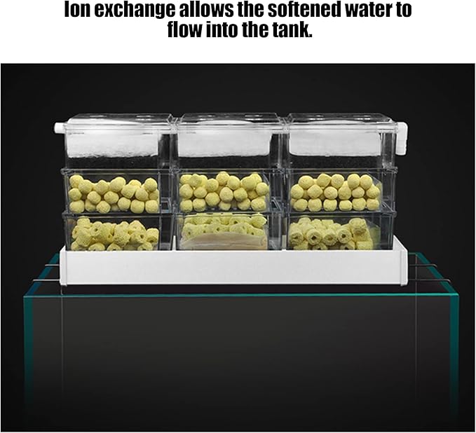 HEEPDD Aquarium Water Softener Resin, 500ML Ion Exchange Filter Media, GH Reducer Pillow for Fish Tank