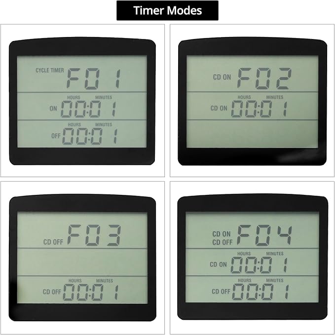 QWORK Digital Thermostat Outlet Plug Temperature Controller Socket - 120V, 15A Max, Heating Cooling Control, No Back Light