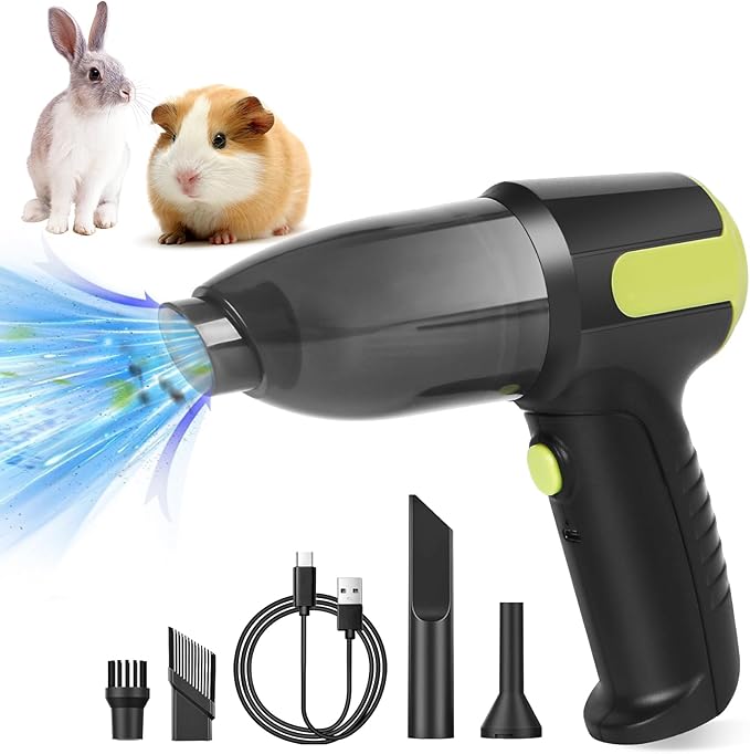 Guinea Pig Poop Vacuum: Mini Handheld Cordless Spot Cleaning Tool for Pet Cages – Ideal for Lightweight Daily Cleanup of Guinea Pig, Rabbit, Hamster, Chinchilla, Reptile, Bird & Small Animals