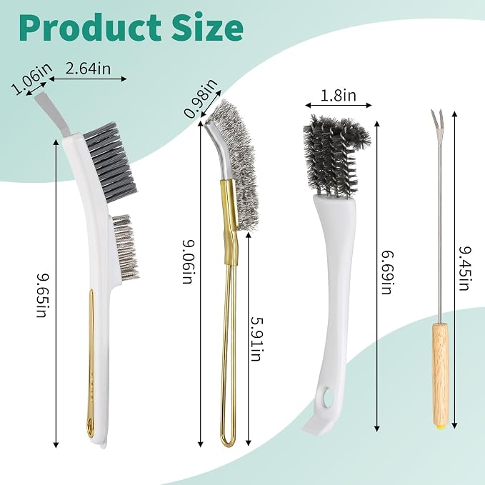 Bird Cage Accessories Bird Poop Remover Brush, Bird Cage Cleaner Brush for Poop Off Bird Poop Remover, Parrot Cage Cleaning Brush Tools for Parakeet Small Animal Cage and Bird Cage Perch Cleaner 4Pcs