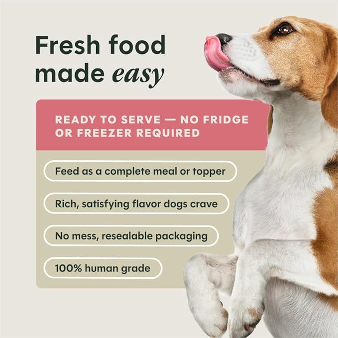 Instinct Freshly Crafted Meals, Dog Wet Food or Topper, Human Grade - Pork & Wild-Caught Salmon, 11 oz. Carton