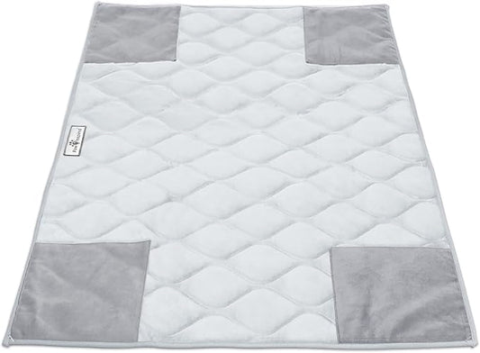 Paw Inspired PopCorner Guinea Pig Cage Liners | Washable Fleece Bedding or Pet Bed Mat for Small Animals | Super Absorbent Pee Pad with Reinforced Corners and Waterproof Bottom (C&C 2x3, Light Gray)
