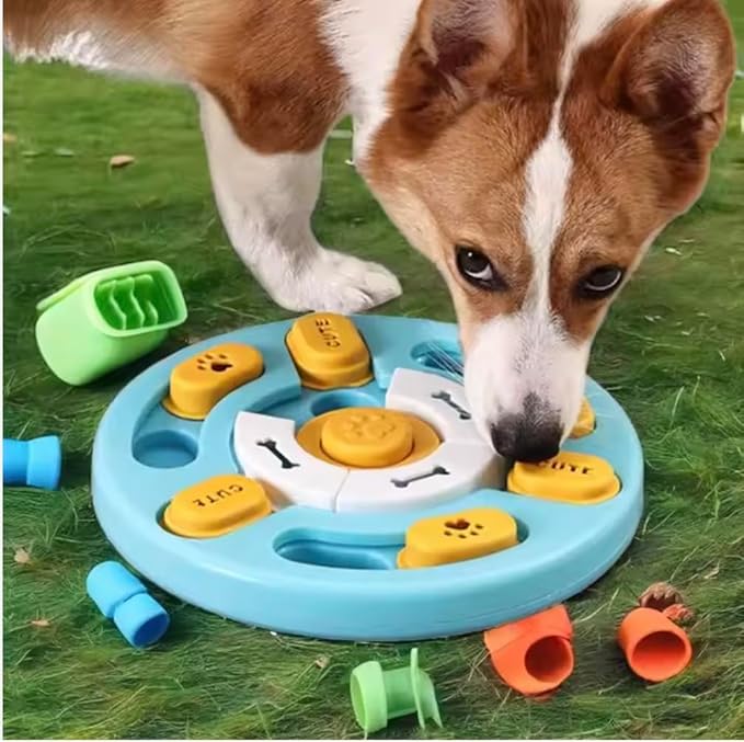 Interactive Dog Puzzle Toy With Sound, Treat Dispensing Enrichment for Small, Medium, Large Dogs, Pet IQ Training and Brain Stimulation, Puzzle Feeder as Gifts for Puppies