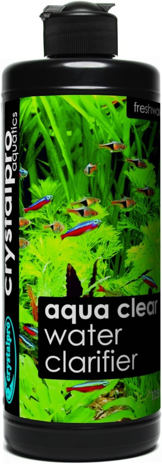 Crystalpro Water Clarifier 16.9 Oz - Aqua Clear Treats 2650 Gallons - Clear Cloudy Fish Tank Water - for Freshwater Aquariums and Fish Ponds -Fish Tank Cleaner- Use with Aquarium Filter