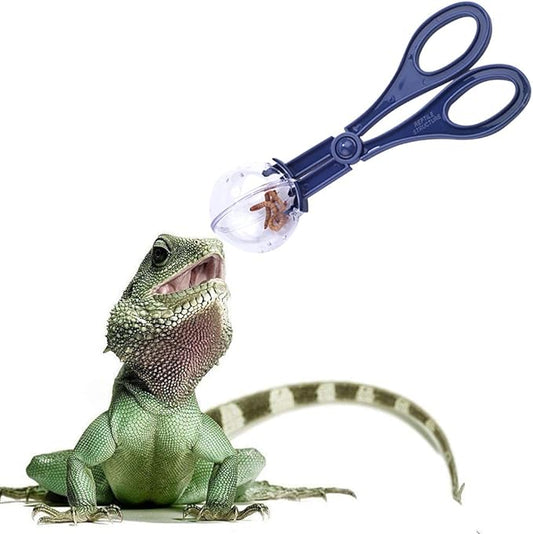 Reptile Feeding and Cleaning Tool, Amphibian Terrarium Spider Cricket Feeding Clamp Litter Clamp