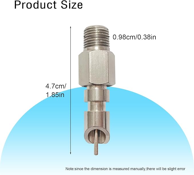 Threaded Stainless Steel Rabbit Water Nipples Automatic Rodent Watering System Kit Animal Breeding Supplies (6PCS)