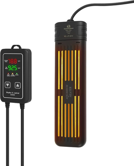Aquarium Heater 300W/1000W, Submersible Fish Tank Heater with Digital LED Controller and Intelligent Leaving Water Automatically Stop Heating System, for Freshwater and Saltwater