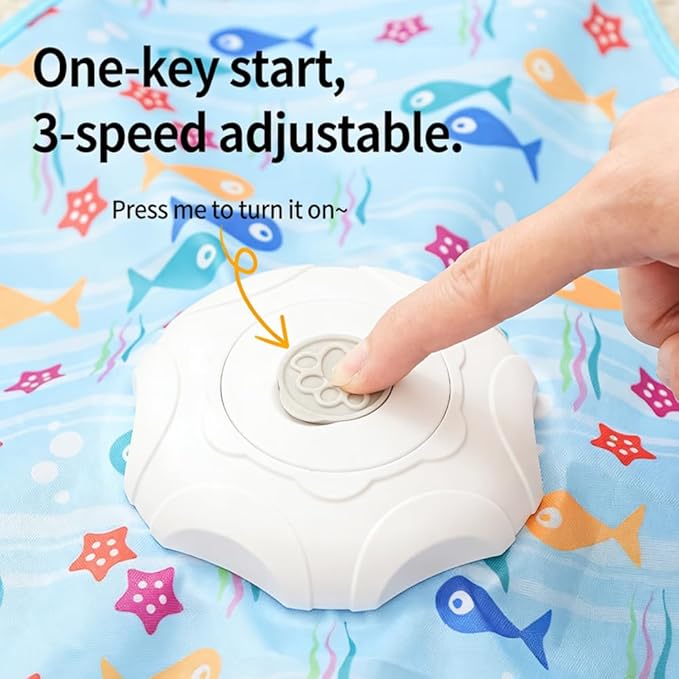 Automatic Cat Toy for Indoor Cats, Hide & Seek Hunting Game Exercise Play Plate, Rechargeable Interactive Cat Toy, Moving Concealed Feathers, Durable Exercise Toys for Indoor Cats